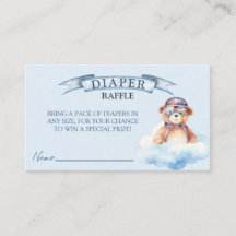Fralda de Raffle Chá de fraldas do Urso de Vintage