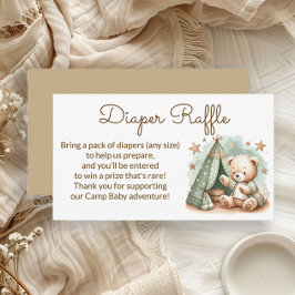 Cartão De Informações Fralda do Acampamento de Aventura Raffle