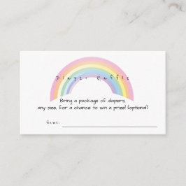 Cartão De Informações Fralda do arco-íris mole Raffle