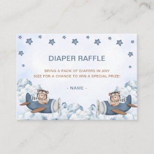 Cartão De Informações Fralda do avião viagens vintage Raffle