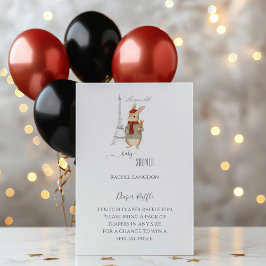 Cartão De Informações Fralda do Coelho Bonjour Bebe Raffle