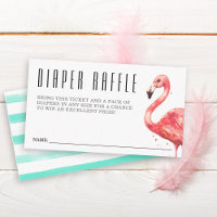 Fralda Flamingo Chá de fraldas Raffle