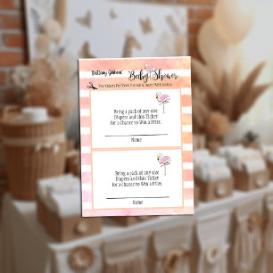 Cartão De Informações Fralda Flamingo Raffle