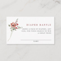 Fralda Floral de Chá de fraldas Delicada Raffle