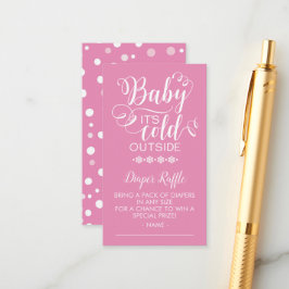 Cartão De Informações Fralda Raffle Baby Está Frio Fora da Placa