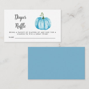 Cartão De Informações Fralda Raffle Blue Pumpkin