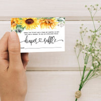 Fralda Raffle Chá de fraldas de girassol