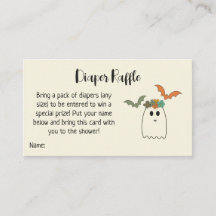 Fralda Raffle Chá de fraldas do Dia das Bruxas dos