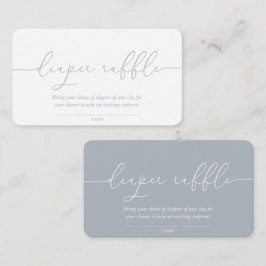 Cartão De Informações Fralda Raffle Chá de fraldas frente e verso