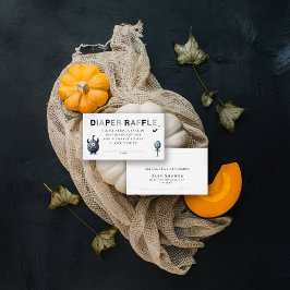 Cartão De Informações Fralda Raffle Cute Halloween Chá de fraldas