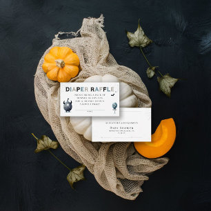 Cartão De Informações Fralda Raffle Cute Halloween Chá de fraldas