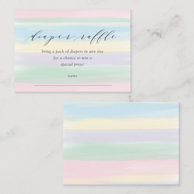 Cartão De Informações Fralda Raffle Enclosure Ca (Frente/Verso)