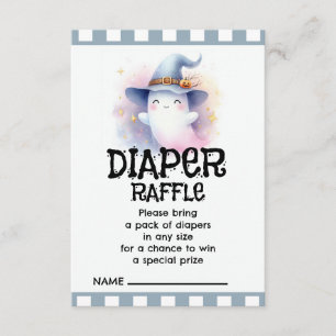 Cartão De Informações Fralda Raffle Ghost Chá de fraldas