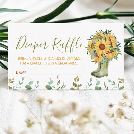 Cartão De Informações Fralda Raffle Green Rain Boots