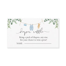 Fralda Raffle Laundry Blue Greenery Chá de fraldas