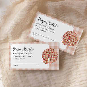 Cartão De Informações Fralda Raffle Little Cutie Pie Chá de fraldas