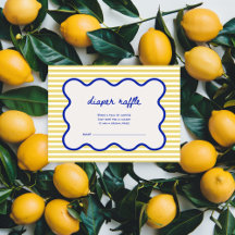 Fralda Raffle Mão Desenhada Azul e Amarelo Italian