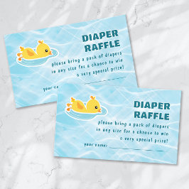 Cartão De Informações Fralda Raffle Rubber Ducky Splash