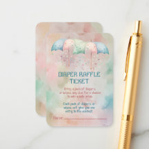 Fralda Raffle Ticket Twins Boy and Girl Chá