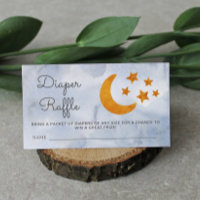 Fralda Raffle Watercolor Lua e Estrelas Dusty Blue