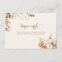 Fralda Russo de Abóbora Chá de fraldas Raffle