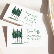 Fralda Rustic Green Trees Raffle