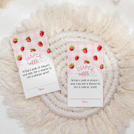 Cartão De Informações Fralda Rústica de Morango Chá