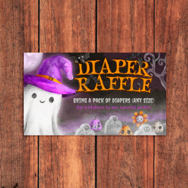 Cartão De Informações Fralda Spooky Raffle