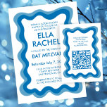 Cartão De Informações Frame Wavy Quic Personalizado Bar QR Moderno QR Ba<br><div class="desc">CARDS ENCLOSURE perfeitos para incluir para uma morcega mitzvah, bar mitzvah ou outra comemoração judaica! A mão fez uma moldura ondulante para você do lado da frente! TOTALMENTE PERSONALIZÁVEL! Clique em "Personalizar" acima para editar o texto e adicionar seu link ao código QR. Clique em "editar usando a ferramenta design"...</div>