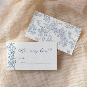 Cartão De Informações Francês Blue Chinoiserie Quantos Jogo de Kisses