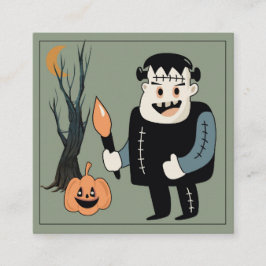 Cartão De Informações Frankenmonster Happy Halloween, professor