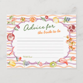 Cartão De Informações Fresh Off The Market Bridal Shower Advice