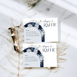 Cartão De Informações Frio fora da Fralda do veado floral de inverno