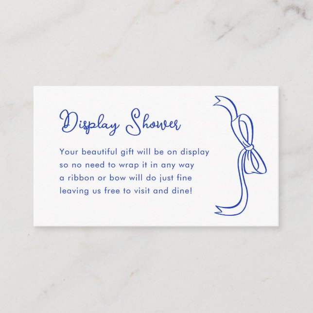 Cartão De Informações Friso Chá azul francês Inserir (Frente)