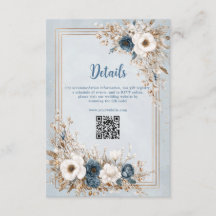 Frosted Bloom Azul Empoeirado e Dourado Casamento