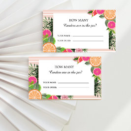 Cartão De Informações Frutas de citros de aquarelas imaginam quantas árv