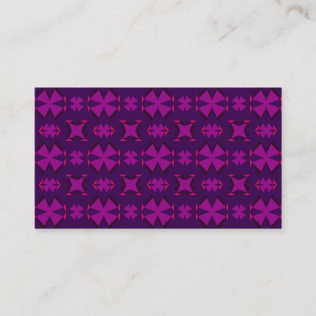 Cartão De Informações Fuchsia Geotech: A Vibrant Abstract Geometric Text (Frente)