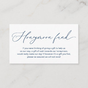 Cartão De Informações Fundo de Lua de Casamento, presentes em dinheiro v