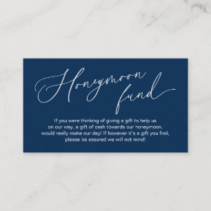 Cartão De Informações Fundo de Lua de Mel, Presentes em Dinheiro Poço de