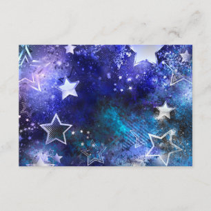 Cartão De Informações Fundo Espacial com Estrelas