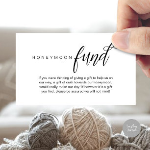 Cartão De Informações Fundo Honeymoon de Casamento, Desejo, Dinheiro, Cl