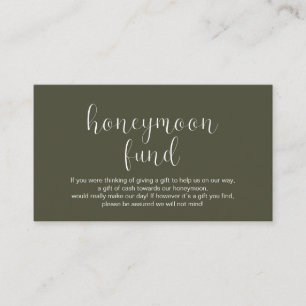 Cartão De Informações Fundo Honeymoon de Casamento, Moderno Mínimo