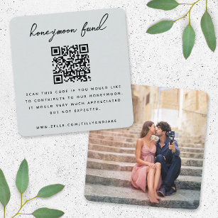 Cartão De Informações Fundo Honeymoon   Registro de Casamento de Fotos d