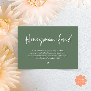 Cartão De Informações Fundo Honeymoon Wish Cash