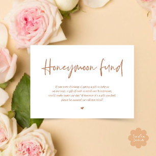Cartão De Informações Fundo Honeymoon Wish Cash