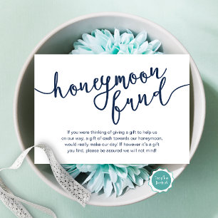 Cartão De Informações Fundo Honeymoon Wish Cash, Casamento Russo Moderno