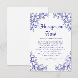 Cartão De Informações Fundo para a Lua de Lua de Lua de Ornamentado Azul