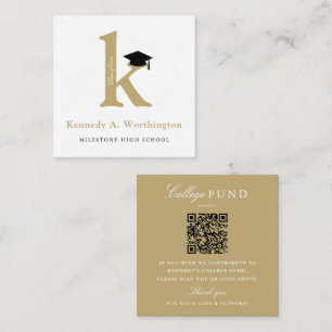 Cartão De Informações Fundo Universitário de Graduação Classic Monogram 