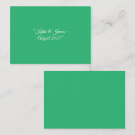 Cartão De Informações Fundo Verde de Casa - Design de Casamento