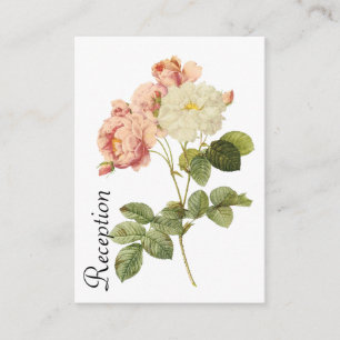 Cartão De Informações Gabinete de Casamento de Rosas Chic Cottage